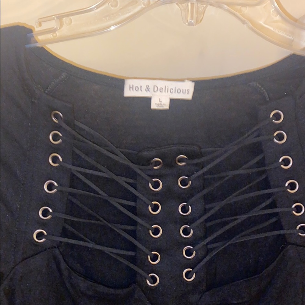 Black Crop Top - Picture 2 of 5